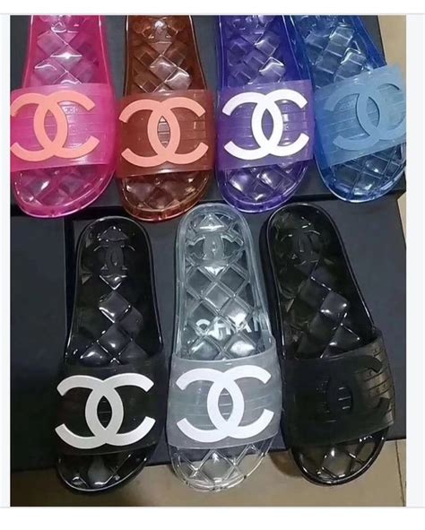 chanel jelly sandals slides replica|chanel dupes shoes.